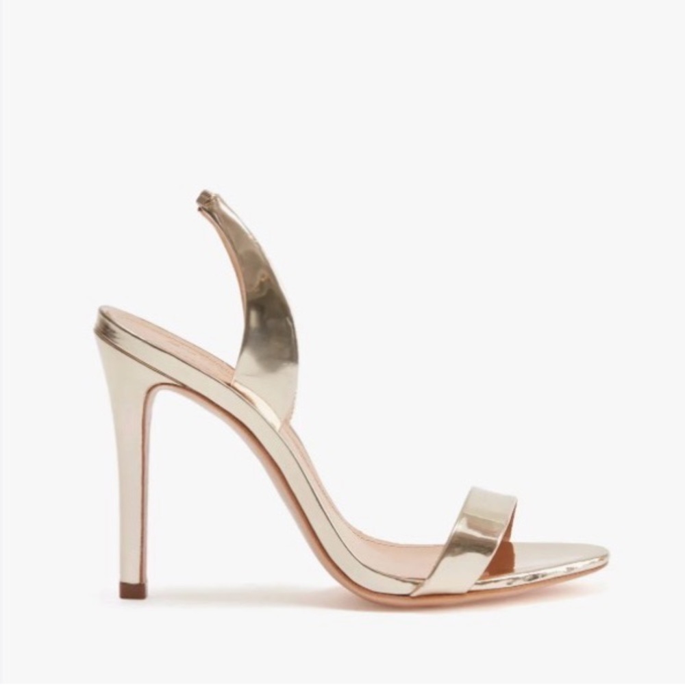 SCHUTZ Luriane Gold Stiletto Heel Sandals